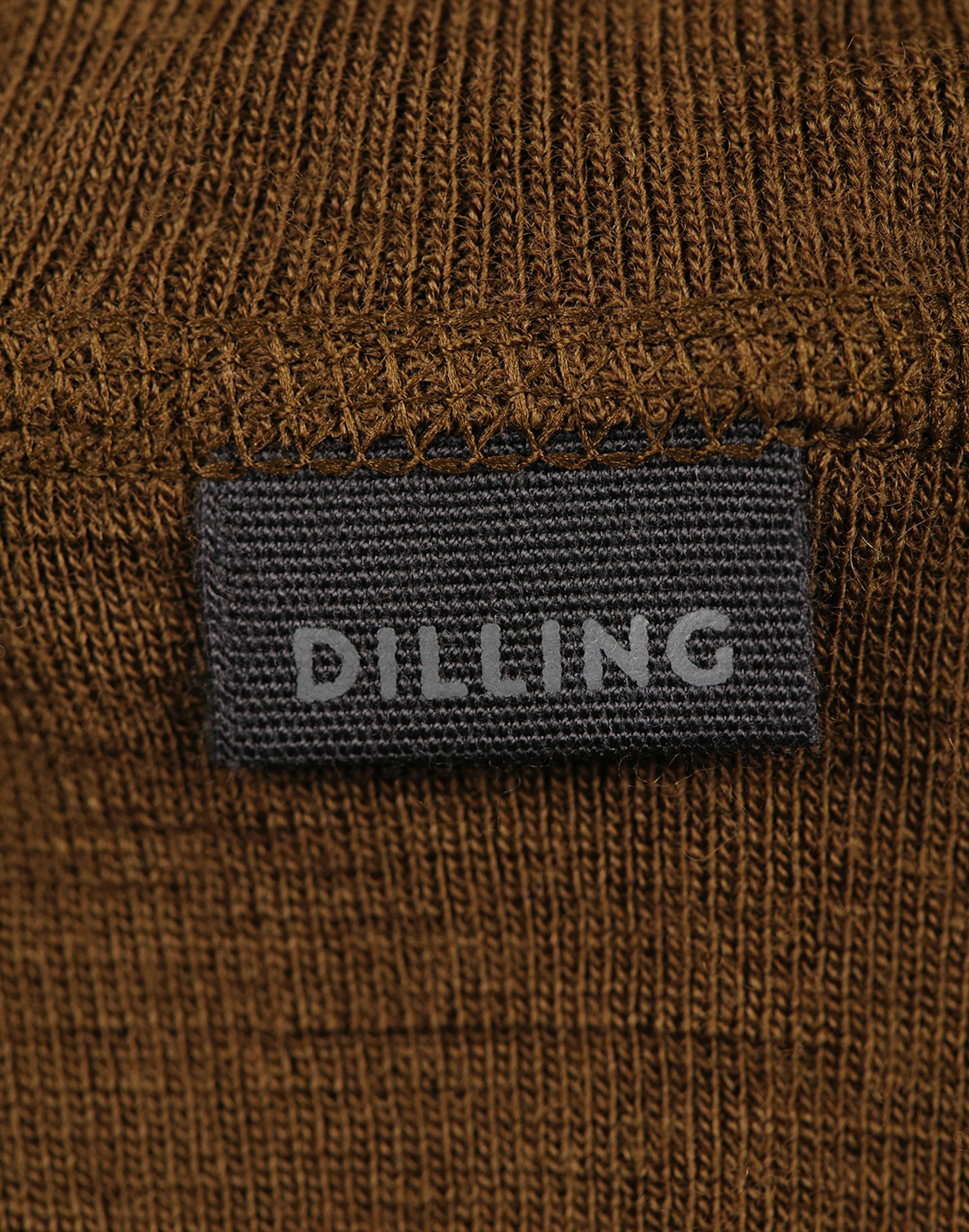 Men's merino wool long johns with fly - Hazelnut - Dilling