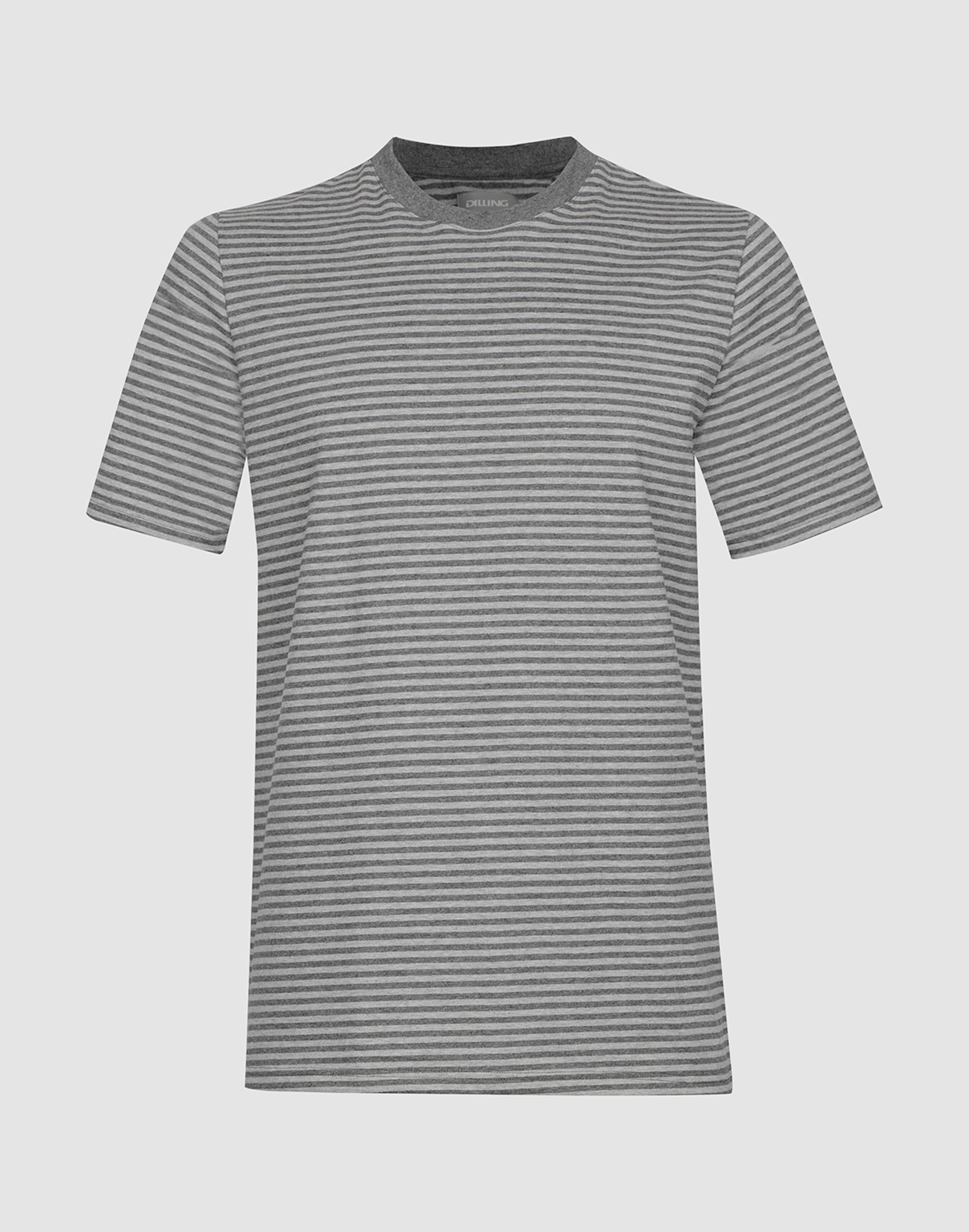Herren T-Shirt aus Baumwolle Grau gestreift