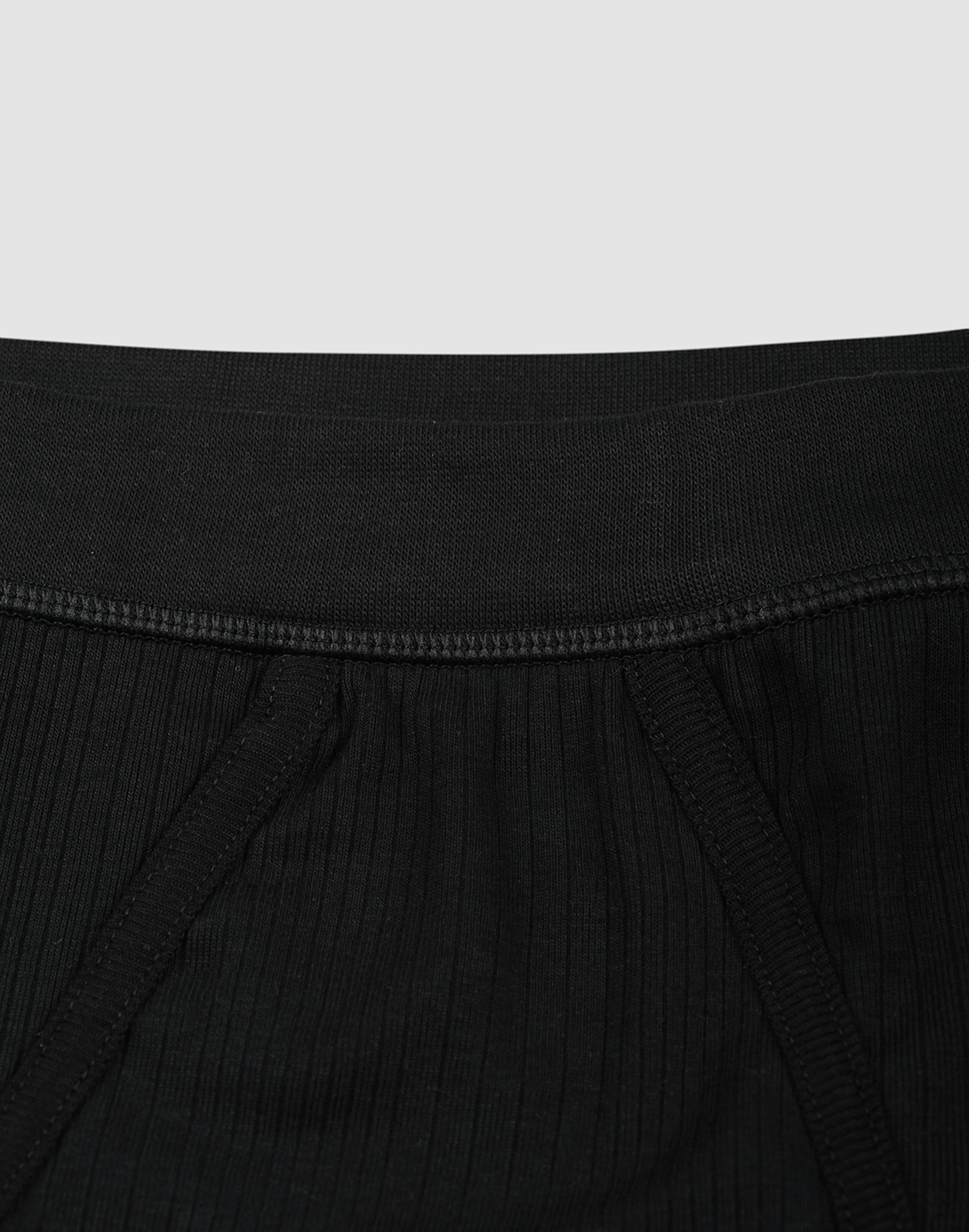 Men's classic cotton briefs with fly - Black - Dilling