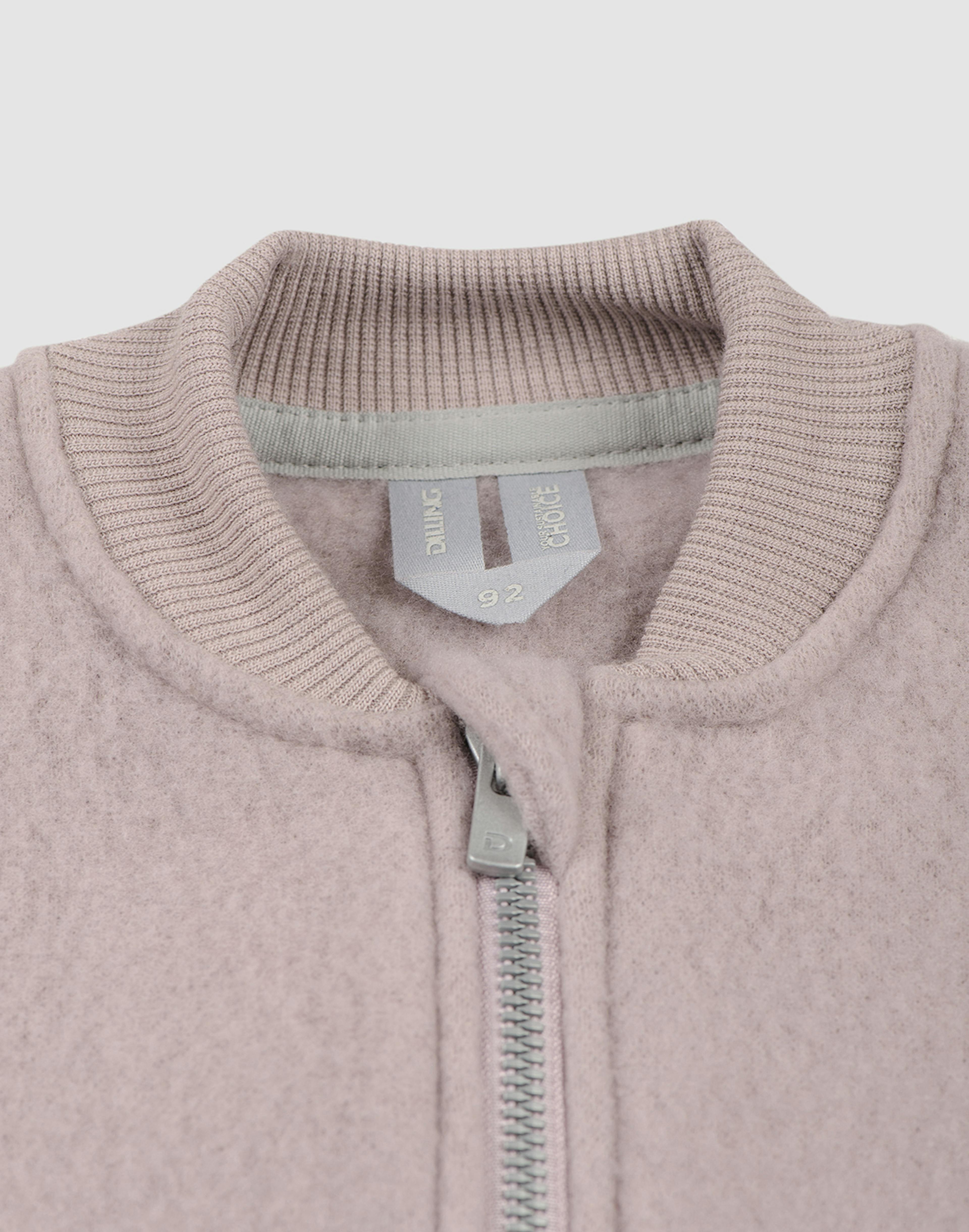 Baby merino wool fleece jacket - Lavender - Dilling
