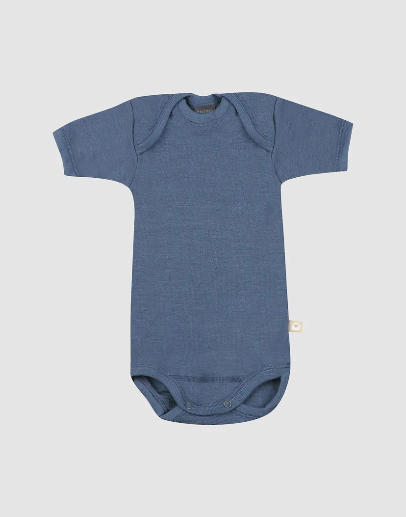 DILLING Baby romper met korte mouw van 100% BIO-merinowol Natuur 80 DILLING Baby romper met korte mouw van 100% BIO-merinowol Natuur 80