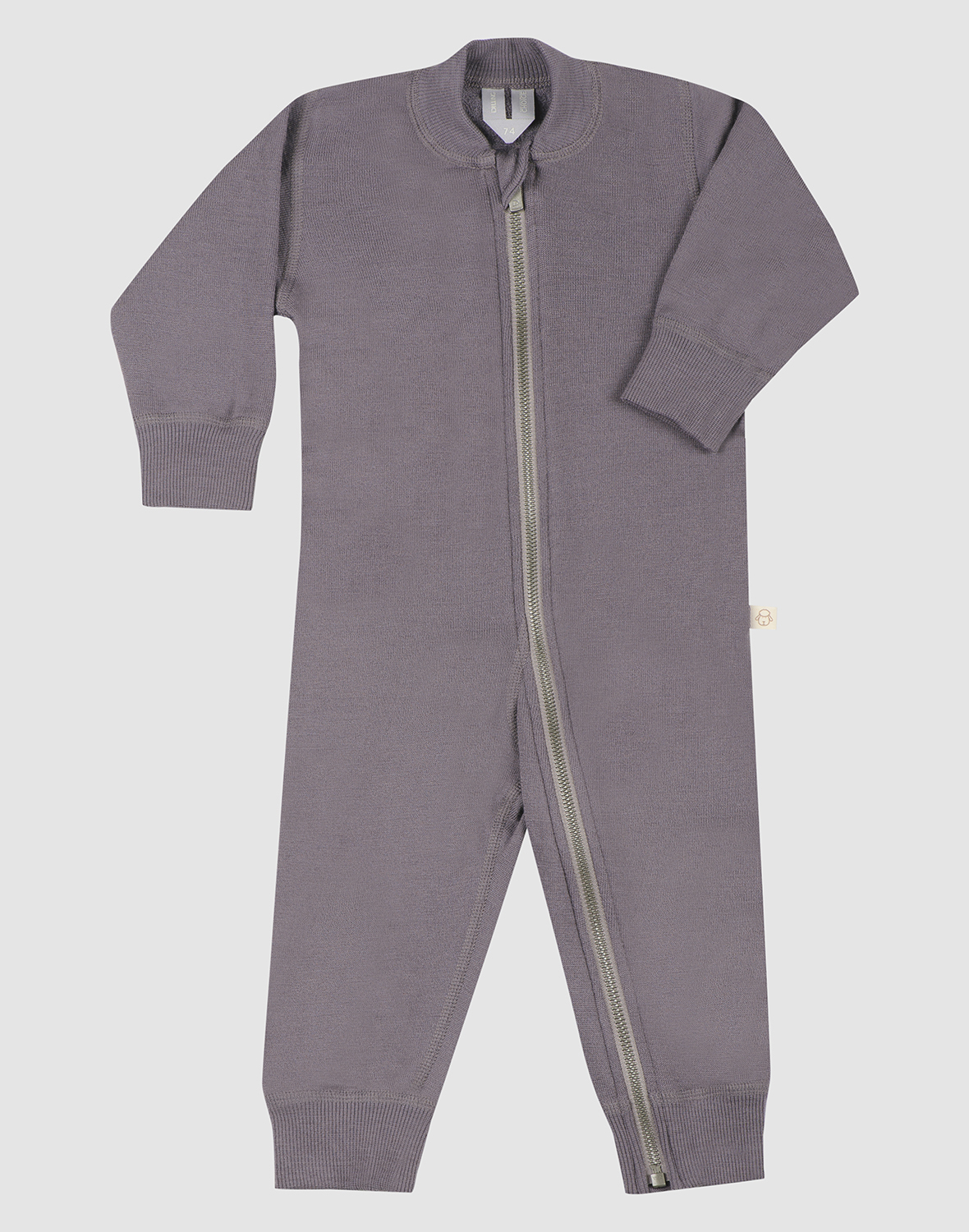 Baby merino wool terry one-piece