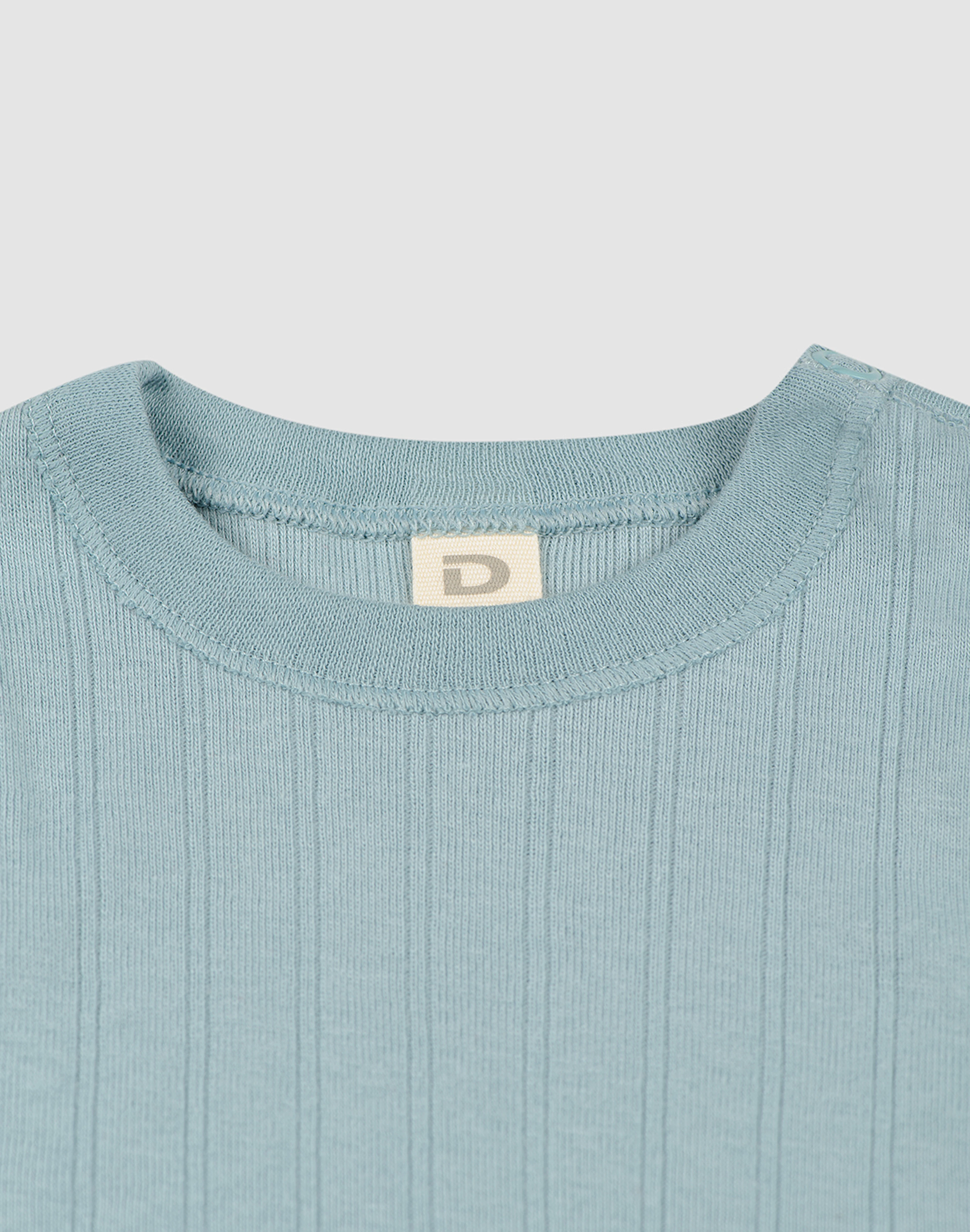 Baby cotton sleeveless bodysuit - Aqua blue - Dilling