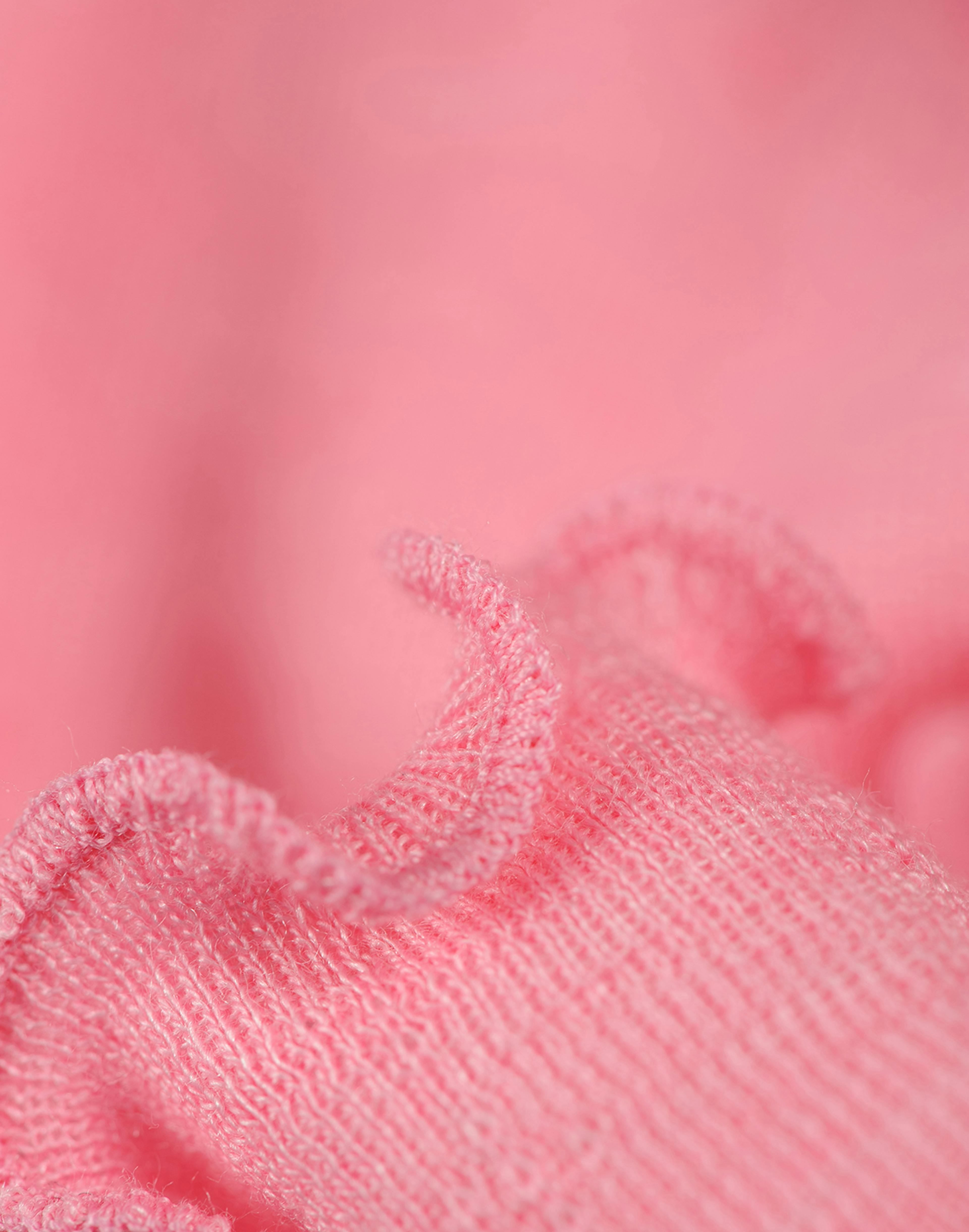Children's merino wool/silk pointelle shorts - Peonies pink - Dilling