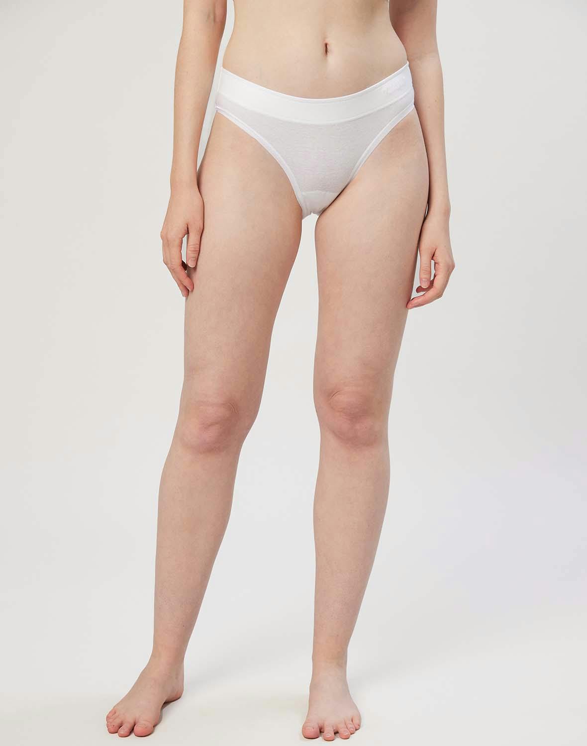 Women's cotton bikini briefs - White - Dilling
