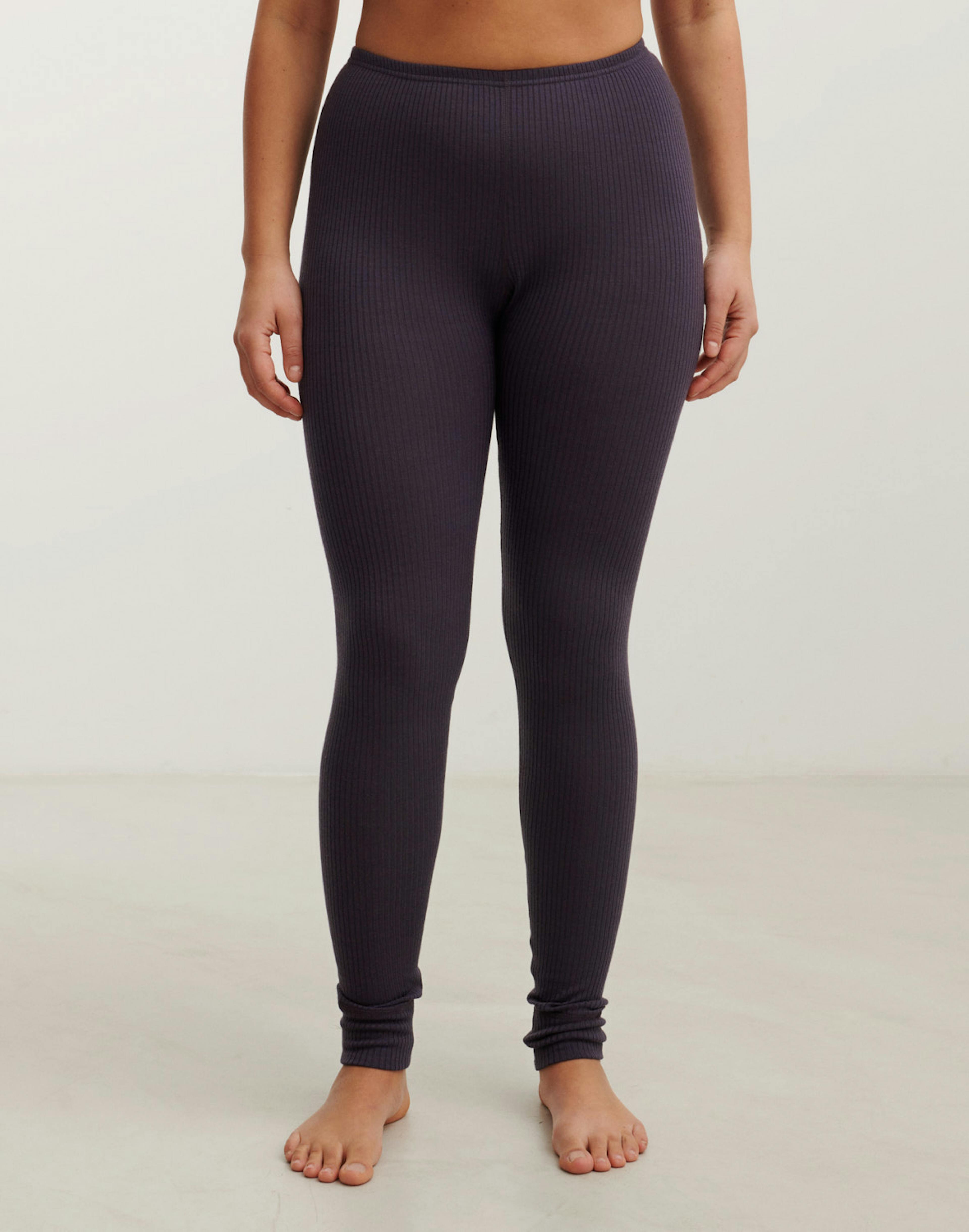 Women's merino wool leggings - Aubergine - Dilling