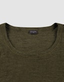 T-shirt i merinoull för dam Mörkgrön melange