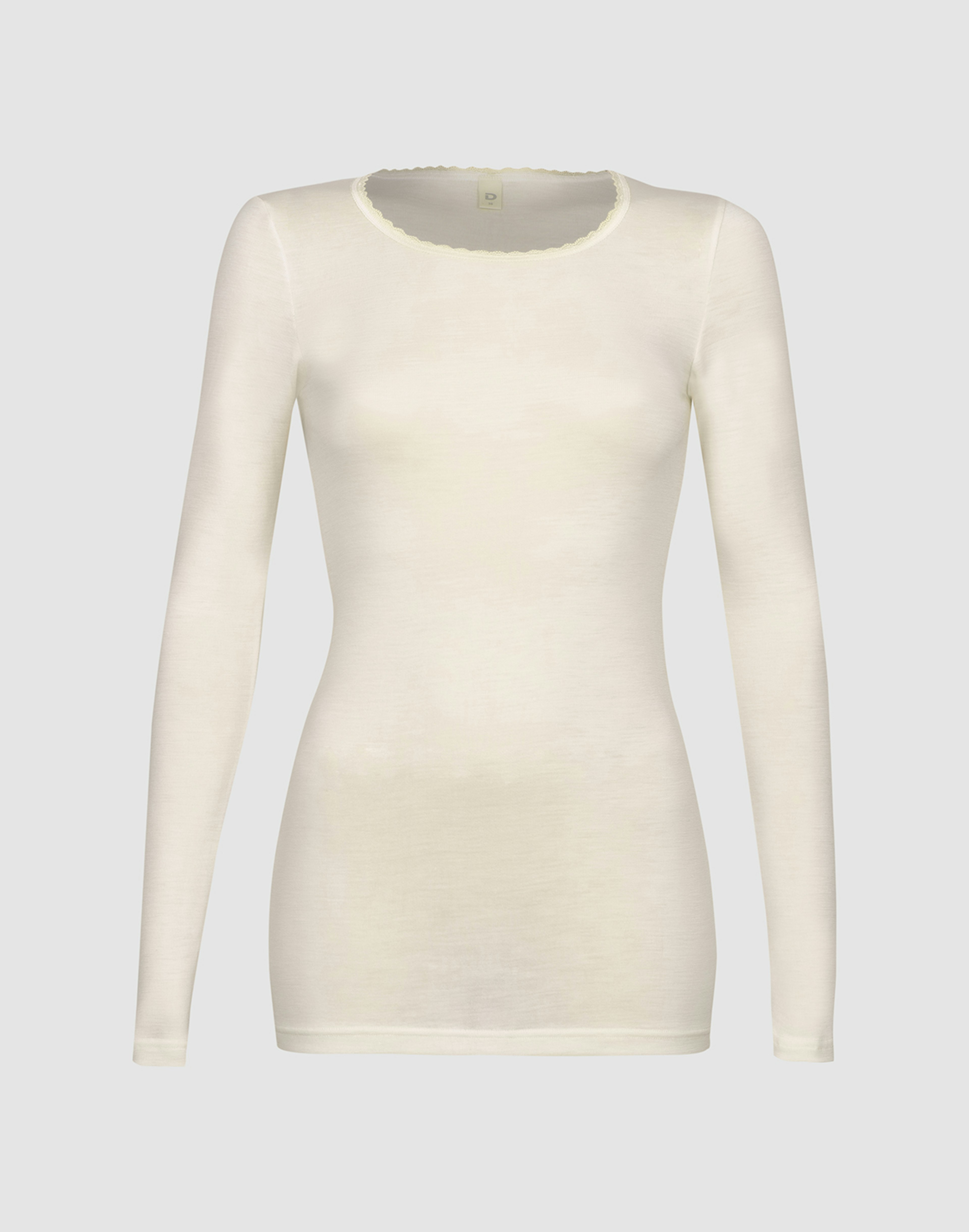 Women's merino wool/silk long sleeve top