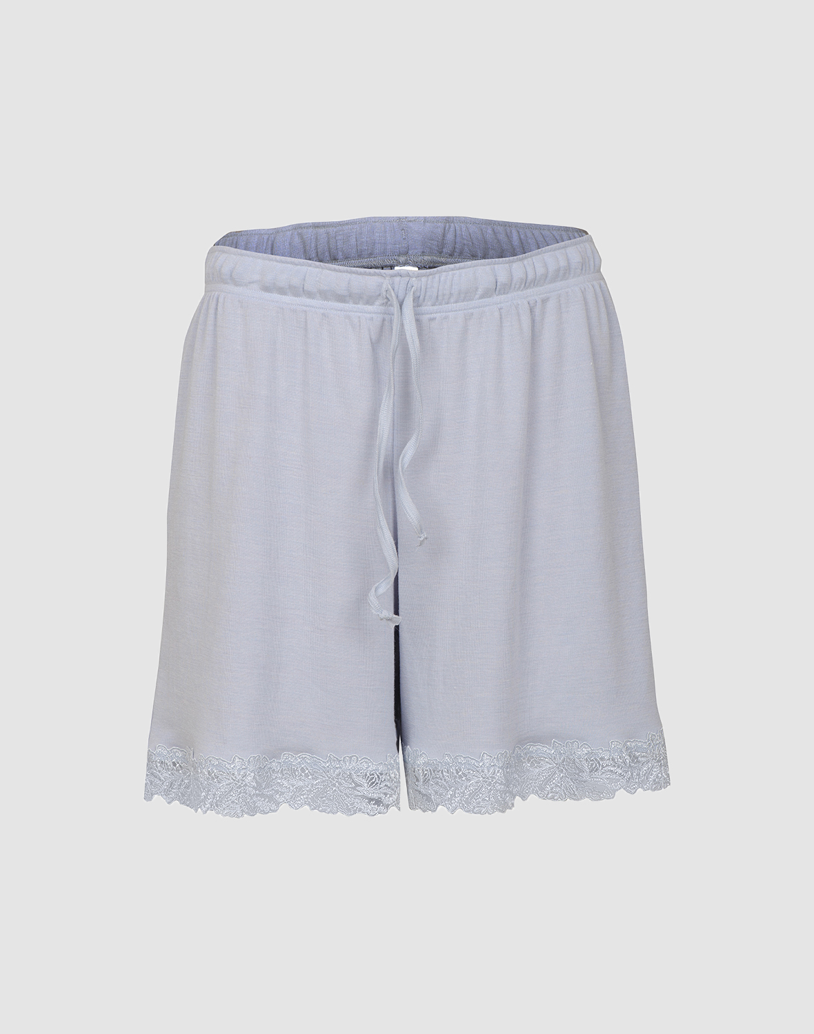 Short de nuit pour femme en laine et soie Bleu clair