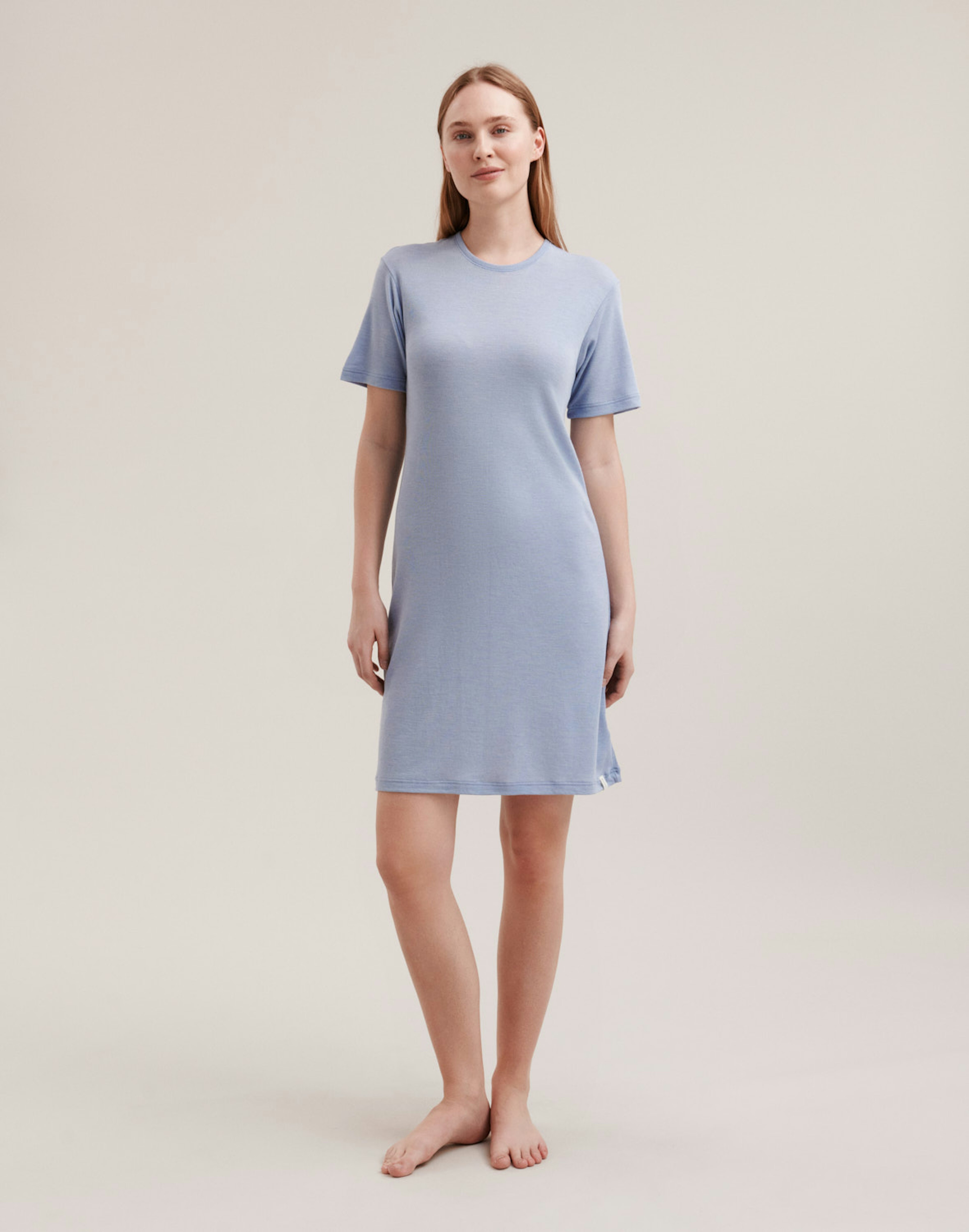 Women's merino wool/silk short sleeve dress