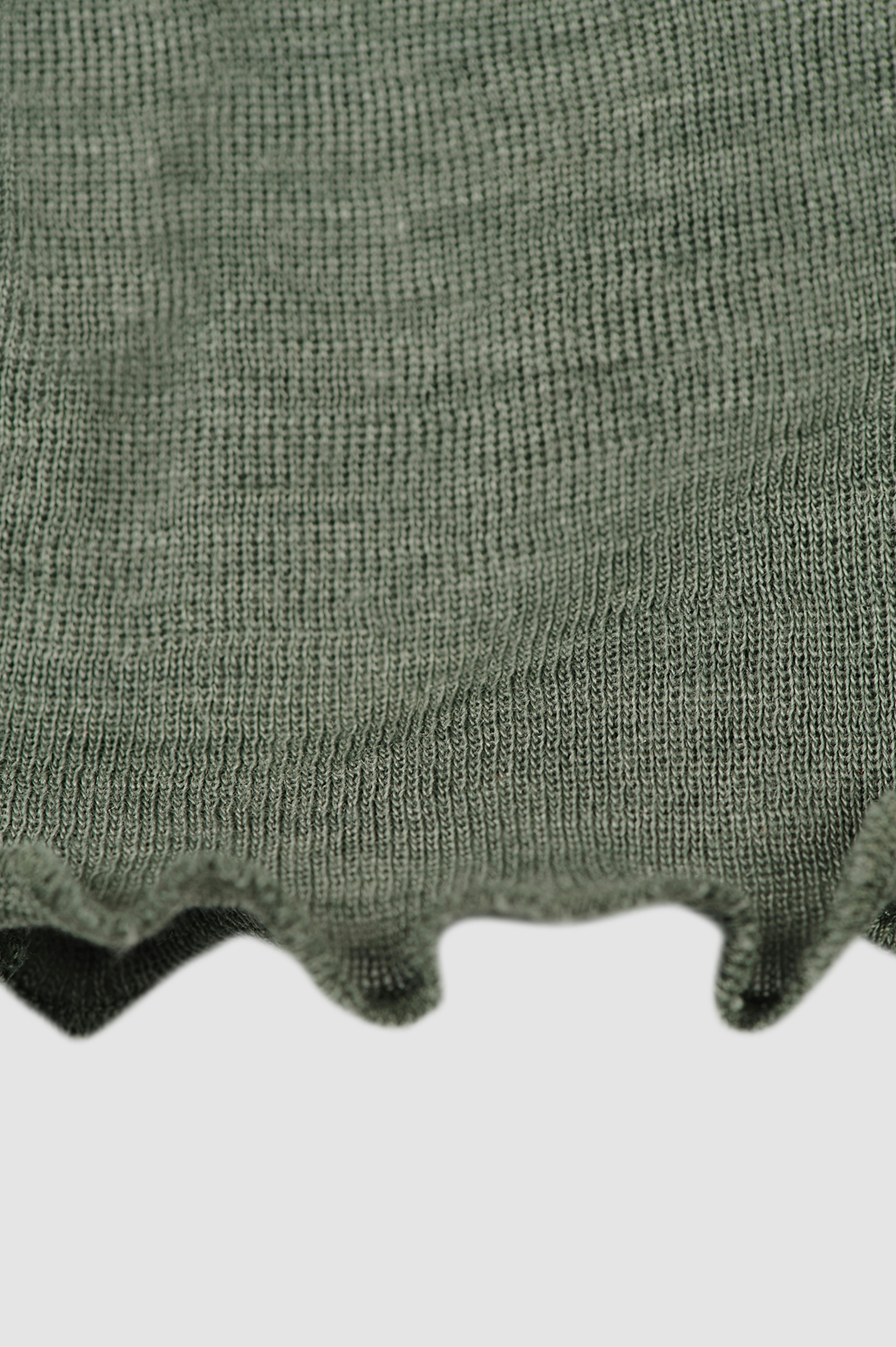Legging à bords froncés en soie et laine de mérinos pour femme
