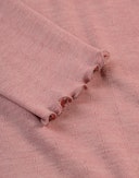 Bluse med hulmønster i merinould/silke til kvinder Mahognirose