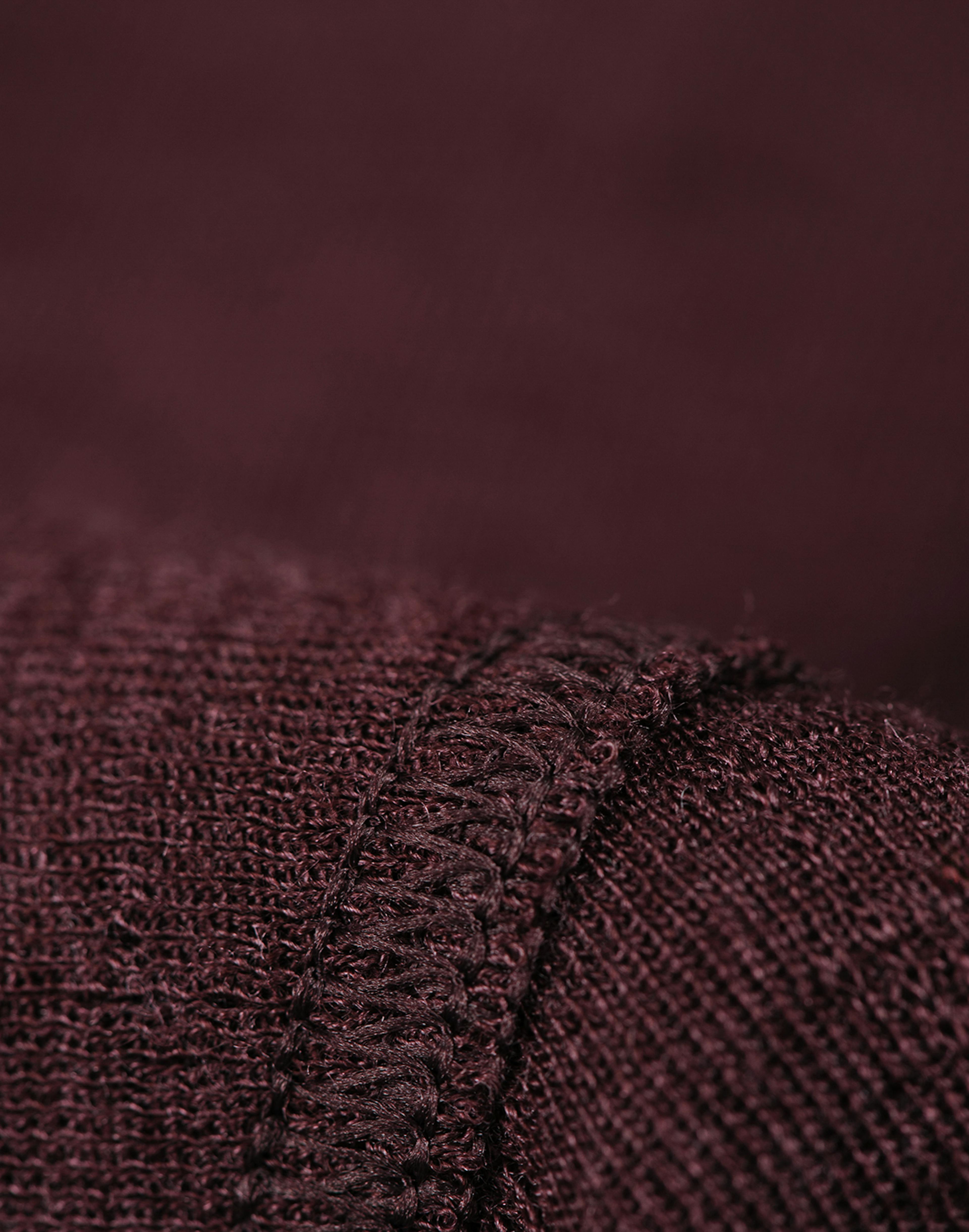 Women's merino wool/silk pointelle leggings - Bordeaux - Dilling