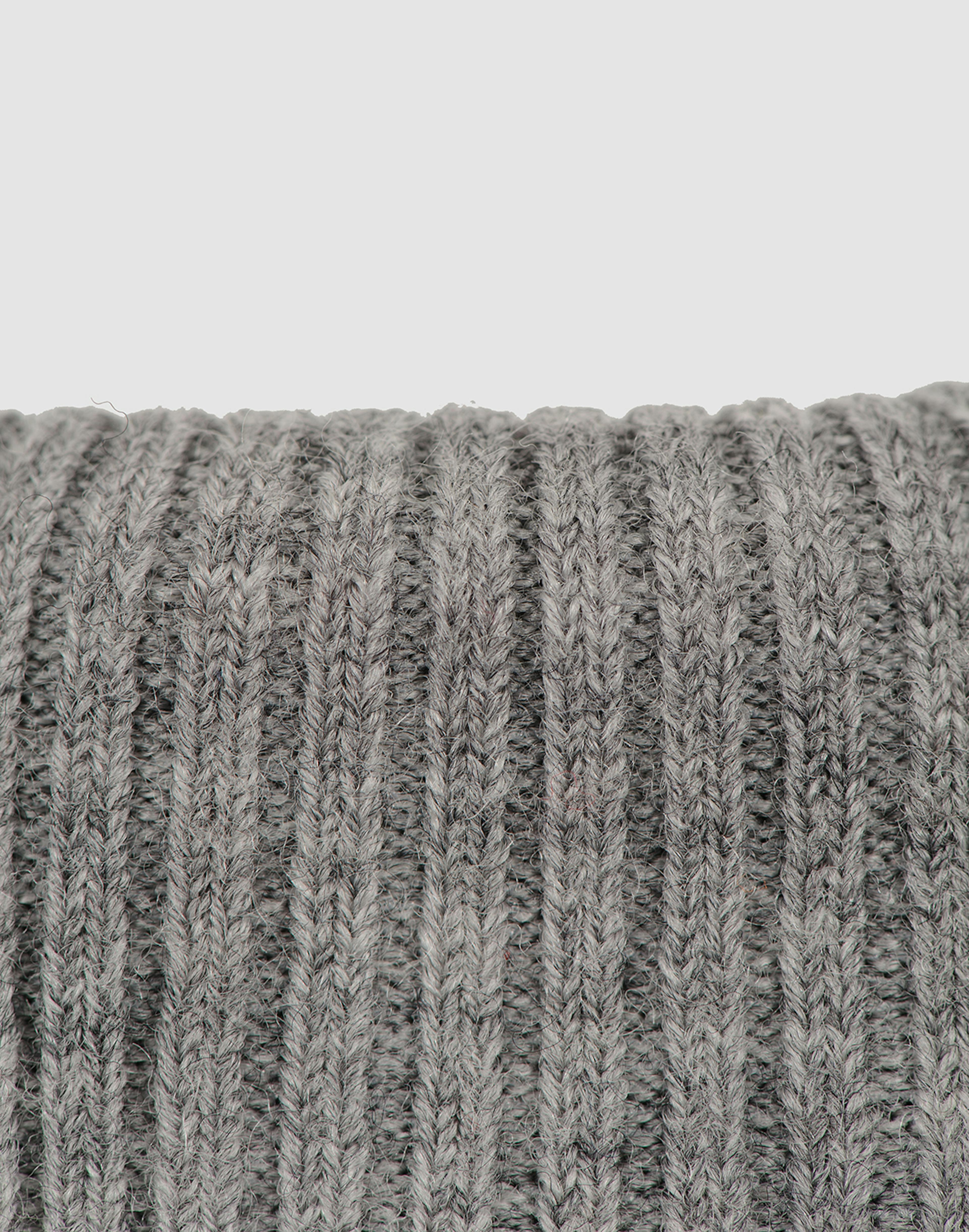 Chaussettes homme en laine mérinos côtelées - Marron Désert