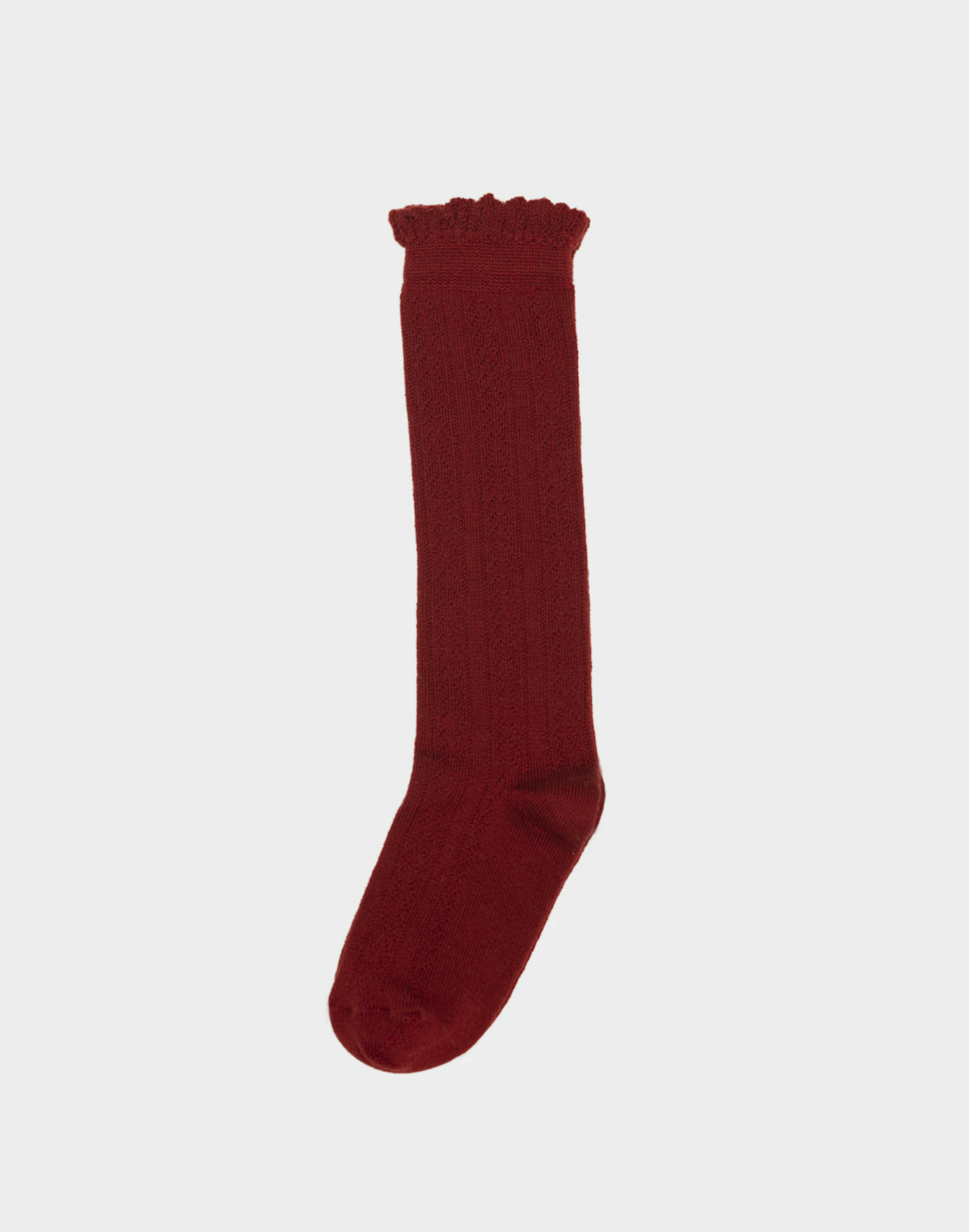 Red knee-high socks - 80% Merino wool - Gammarelli – Mes Chaussettes Rouges