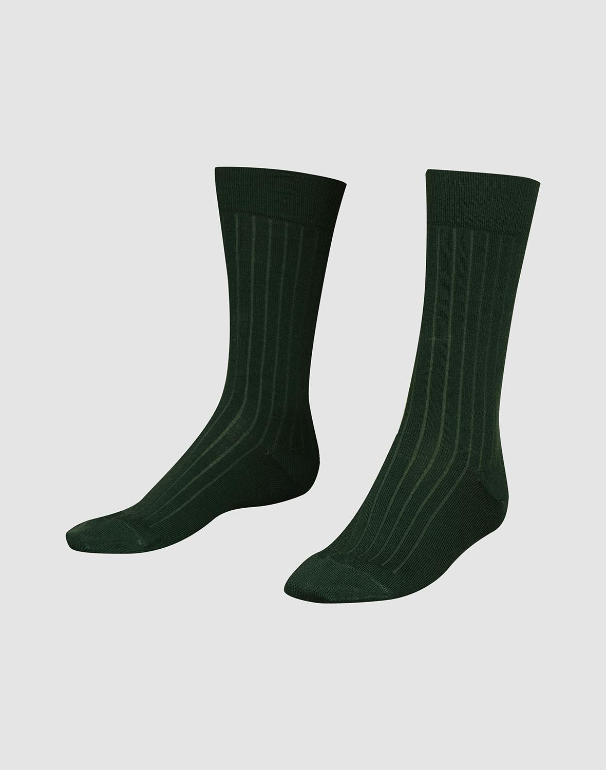 Chaussettes pour homme en laine mérinos - Vert sapin - Dilling