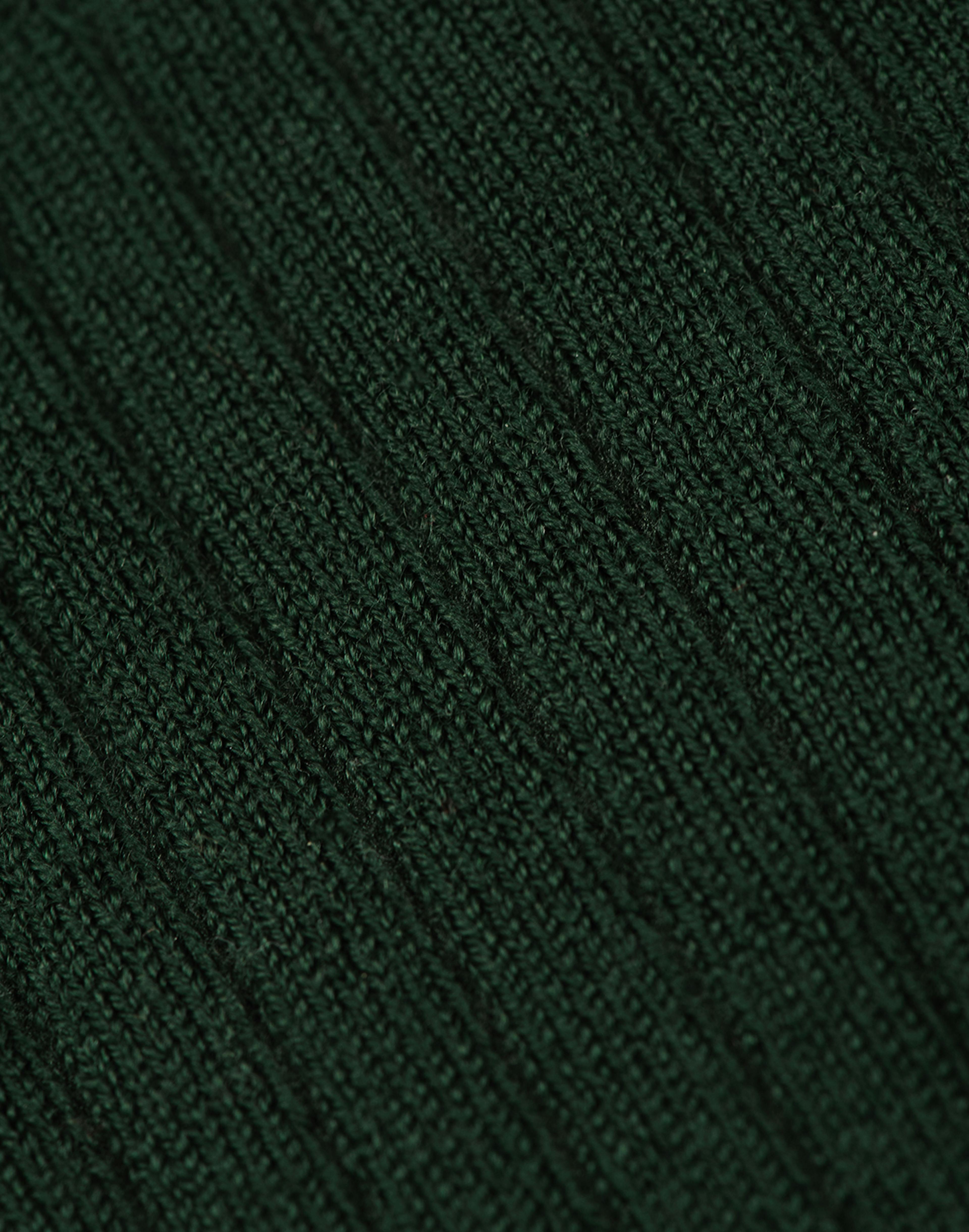 Chaussettes homme laine peignée chocolat et vert sapin BABA6.10