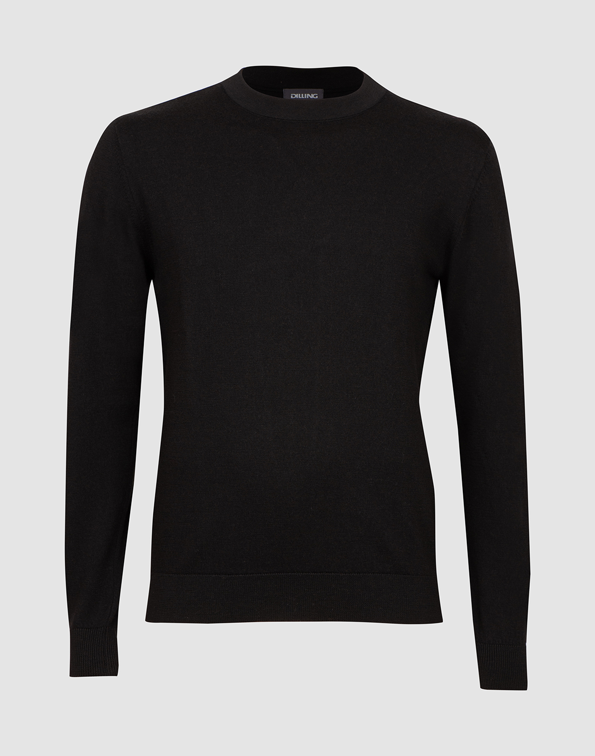 Mens black wool 2024 crew neck sweaters